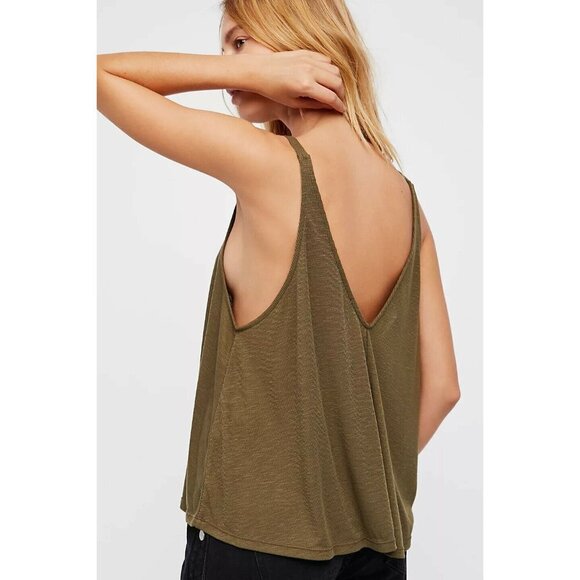 Free People Dani V-Neck Tank Top Army women - Picture 2 of 3